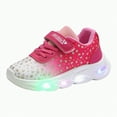 thumbnail image 1 of Ccpelsie Light Up Shoes Toddler Boys Breathable Mesh LED Flashing Walking Sneakers for Toddler and Little Kids(Pink,9), 1 of 9