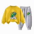 thumbnail image 1 of Ccpelsie Little/Big Boy Clothes Ribbed Knit Long Sleeve Pants 2-Piece Fall Winter Outfits(R,9-10 Years), 1 of 4