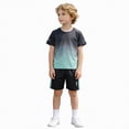 thumbnail image 1 of Ccpelsie Little/Big Boy Clothes Toddler Baby Boys Summer Outfits Sleeveless Patchwork T-Shirt Shorts Set(Green,11-12 Years), 1 of 5