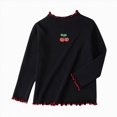 thumbnail image 1 of Ccpelsie Little/Big Girls Fall Winter Long Sleeve Athletic Shirts Crew Neck T-Shirts for Kids Tops Black,9-10 Years, 1 of 8