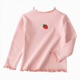 thumbnail image 1 of Ccpelsie Little/Big Girls Fall Winter Long Sleeve Athletic Shirts Crew Neck T-Shirts for Kids Tops Pink,7-8 Years, 1 of 9
