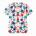 thumbnail image 1 of Ccpelsie Little Girls Little Boy 4th of July USA Shirt American Flag Patriotic T-Shirt Independence Day Outfit for Kids(Beige,10-11 Years), 1 of 4