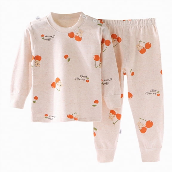 Ccpelsie Little Girls and Boys Pajamas Set Toddler Kids 2 Piece Sleepwear Kids Clothes Set Size 3t -10t(Watermelon Red,6-12 Months)