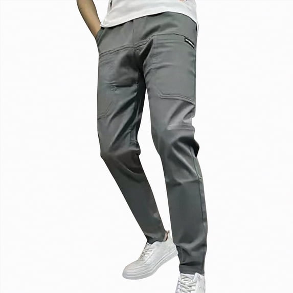 Ccpelsie Men's Lounge Pants Straight Leg Slim Fit Sweatpants Lightweight for Spring Summer Casual Home Wear with Pockets(Dark Gray,33)