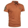 thumbnail image 1 of Ccpelsie Men's Slim Fit Short Sleeve Solid Soft Cotton Polo Shirt(Khaki,3XL), 1 of 1