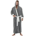 thumbnail image 1 of Ccpelsie Men's Soft Spa Full Lenght Bathrobe,Comfy Full Length Warm Nightdress(Light Gray,XL), 1 of 5
