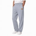 thumbnail image 1 of Ccpelsie Men's Spring Sweatpants Open Bottom Baggy Sweat Pants for Mens Straight Leg Gym Cargo Sweats Lounge Pants with Pockets(Light Gray,M), 1 of 9