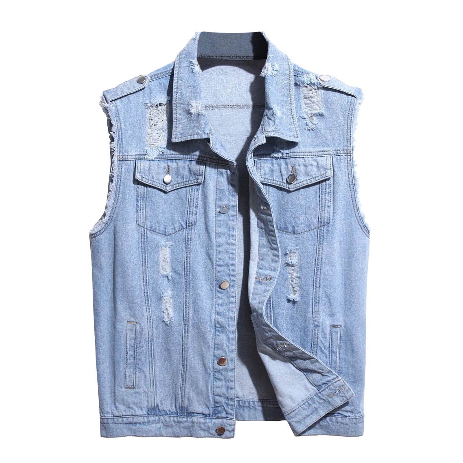 Ccpelsie Men's Western Unlined Denim Jacket Blue,M