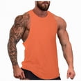thumbnail image 1 of Ccpelsie Mens Breathable Tank Tops Summer Casual Sleeveless Lightweight Comfort Shirts Soft Outdoor Wear(Orange,S), 1 of 5