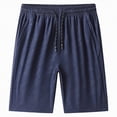thumbnail image 1 of Ccpelsie Mens Cotton Linen Shorts Casual Waist Elastic Golf Shorts with Pockets for Vacation Wear(Blue,XL), 1 of 1