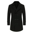 thumbnail image 2 of Dgoopd Mens Trench Coat Double Breasted Coat Notch Lapel 2 of 14
