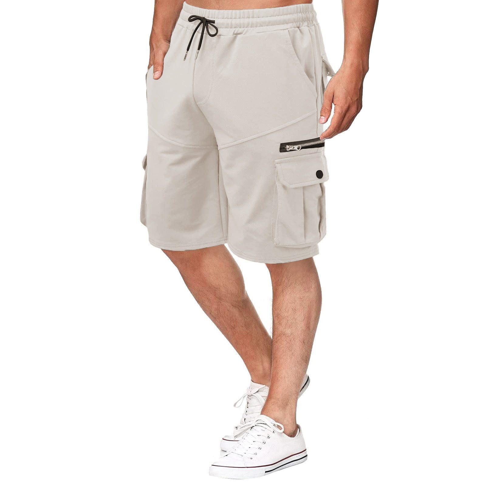 Pure Linen Shorts Men Summer Solid White Loose Holiday Shorts Man Casual Shorts