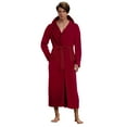 thumbnail image 1 of Ccpelsie Mens Plush Fleece Robe, Cozy Warm Bathrobe Fuzzy Male Spa Long Robe With Pockets(Red,4XL), 1 of 4