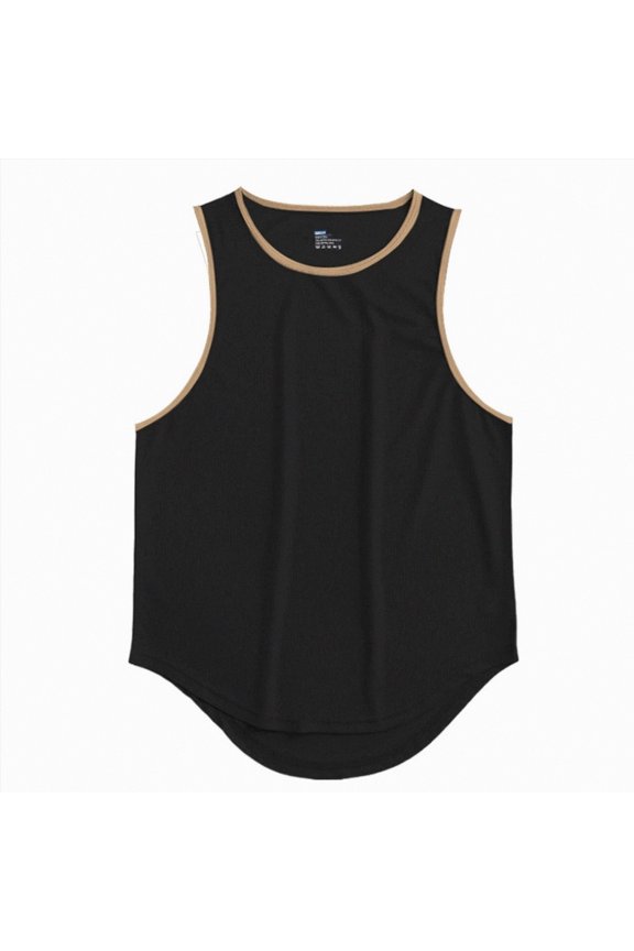 Mens Sleeveless T-Shirts Soft Workout Tank Tops Cut Off Shirts Gym Muscle Tee(Dark Blue,M)