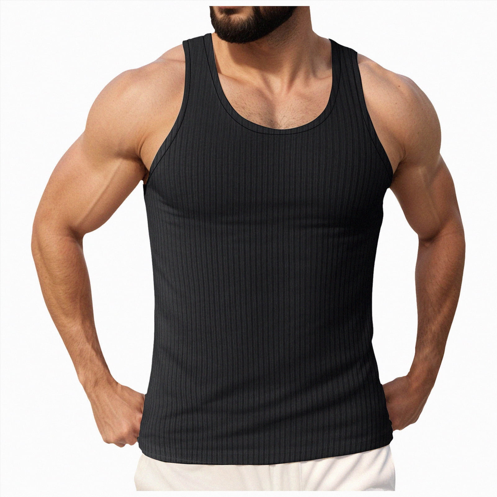 Ccpelsie Mens Workout Stringer Tank Tops Bodybuilding Gym Shirts ...