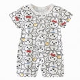 thumbnail image 1 of Ccpelsie Newborn Baby Boy Baby Girl Clothes One Piece Jumpsuits Clothes Short Sleeve Rompers Summer Clothes(White,0-6 Months), 1 of 4