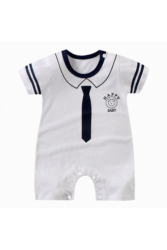 Newborn Baby Boys Girls Cozy Romper Outfits Infant Short Sleeve One-Piece Toddler Jumpsuits(Grey,12-18 Months)