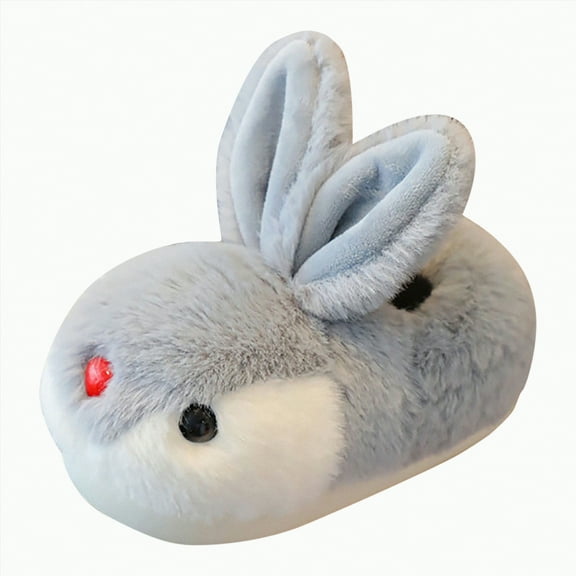 Ccpelsie Slippers for Little Big Kid House Shoes Warm Cotton Toddler Boys Girls Slippers with Indoor Outdoor(Grey,9)