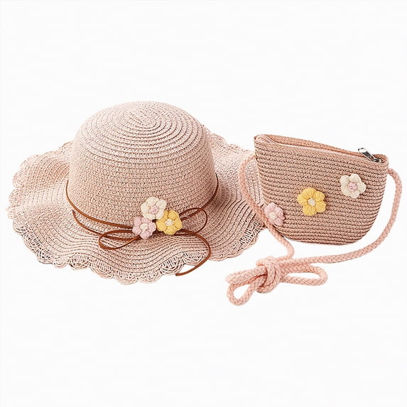 Ccpelsie Sun Hat Toddler Bucket Hats Kids Summer Sun Protection Beach Hat for Boys Girls(Pink,One Size)