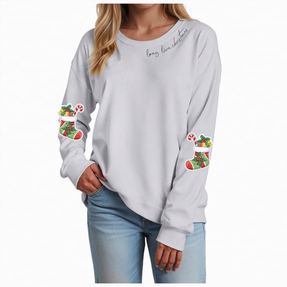 Ccpelsie Sweatshirt for Women Oversized Crewneck Long Sleeve Pullover Fleece Top Fall Winter Fashion Outfits Clothes(Light Gray,S)