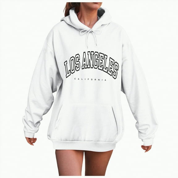 Ccpelsie Sweatshirts Hoodies for Women Pullover Cotton Fleece Hoodie for Fall Winter Outfits(White,S)