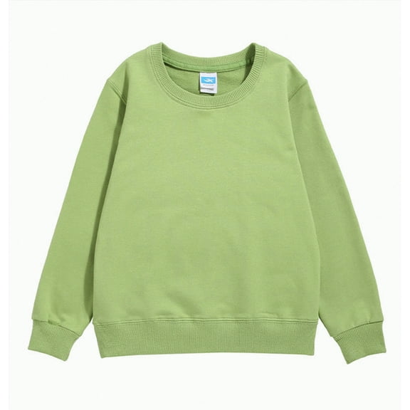 Ccpelsie Sweatshirts for Boys Crewneck Fleece Oversized Pullover Sweaters Fall Winter Cute Tops Casual Clothes(Green,6-7 Years)