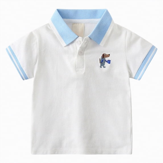Ccpelsie Tees for Boys Kids Summer Short Sleeve T-Shirt Cool Print for Boys Casual(White,2-3 Years)