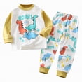 thumbnail image 1 of Ccpelsie Toddler Baby Girl Boy 2Pcs Outfits Children Letters Print Pullover Tops + Elastic Waist Pants Set Casual Cute Clothes(Light Yellow,3-6 Months), 1 of 4