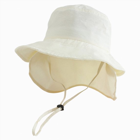 Ccpelsie Toddler Beach Sun Hat Sun Protection Cute Wide Brim Summer Baby Boy and Girl Bucket Hats Toddler Sun Hats for Children(White,6-10 Years)