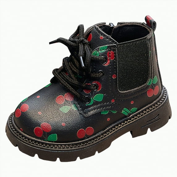 Ccpelsie Toddler Boots Girls Ankle Toddler Girl Boot Kids Boots Warm Shoes Birthday Party(Black,12)