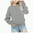 thumbnail image 1 of Ccpelsie Toddler Boy Cotton Crewneck Sweatshirt Kids Lightweight Long Sleeves with Stripe Fall Fashion Tops(Grey,11-12 Years), 1 of 5