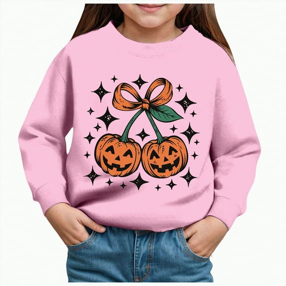 Ccpelsie Toddler Boy Crewneck Sweatshirt Kids Lightweight Cotton Long Sleeve Shirts Fall Fashion Pullover Tops(Pink,5-6 Years)