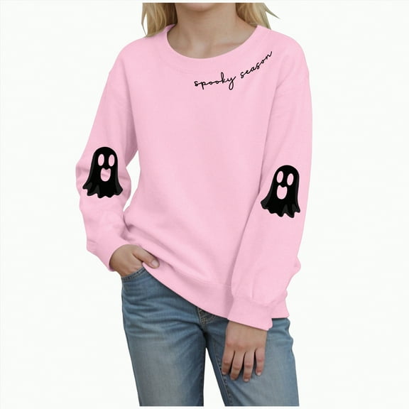 Ccpelsie Toddler Boy Fall Clothes Sweatshirt Top Crewneck Pullovers Sweater Shirt Kids Winter Clothing(Pink,5Y)