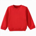 thumbnail image 1 of Ccpelsie Toddler Boy Long Sleeve Crewneck Pullover Sweatshirt Sweater Outfits Solid Color Casual Clothes(Red,9-10 Years), 1 of 7