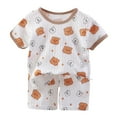 thumbnail image 1 of Ccpelsie Toddler Boy Summer Clothes Set Little Kids Big Kids T-Shirt + Shorts Set for Children Summer Casual Set(Khaki,4-5 Years), 1 of 4