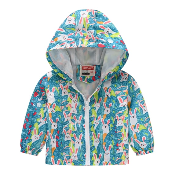 Ccpelsie Toddler Boy's Cartoon Dinosaur Zip Jacket Lightweight Hooded Windbreakers Outdoor Raincoat(Green,18-24 Months)