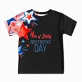 thumbnail image 1 of Ccpelsie Toddler Boys Girls 4th of July Heart Flag US Independence Day Top Kids Summer Casual T-Shirt(Black,4-5 Years), 1 of 4
