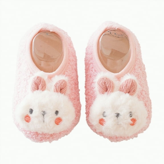 Ccpelsie Toddler Boys Girls House Slippers Cozy Household Shoes Non-slip for Big Kids Little Kids(Pink,S)