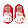 thumbnail image 1 of Ccpelsie Toddler Boys Girls House Slippers Cozy Household Shoes Non-slip for Big Kids Little Kids(Red,M), 1 of 4