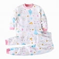 thumbnail image 1 of Ccpelsie Toddler Boys and Girls Pajamas Set Long Sleeves and Pants Pajamas 2-Piece Set Casual Kids Homewear Sleepwear for Spring Summer(Pink,6-12 Months), 1 of 6