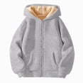 thumbnail image 1 of Ccpelsie Toddler Boys Jacket Zipper Clothes Autumn Winter Hoodies Coat for Kids 1-7 Years(Grey,5-6 Years), 1 of 5