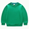 thumbnail image 1 of Ccpelsie Toddler Boys Solid Pullovers Sweatshirt Long Sleeve Clothes Kids Cotton Crewneck Thin Tops(Green,6-12 Months), 1 of 3