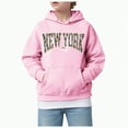 thumbnail image 1 of Ccpelsie Toddler Boys Sweatshirt Cozy Soft Cotton Casual Pullover Graphic Hoodies for Little/Big Kids(Pink,6-7 Years), 1 of 4