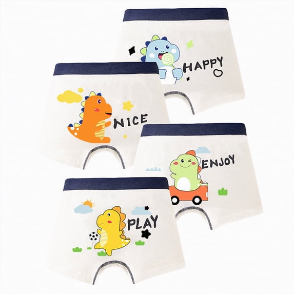 Ccpelsie Toddler Boys Underwear Boxer Briefs Cooling Comfort and Softness Combined(White,3-6 Years)