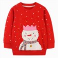 thumbnail image 1 of Ccpelsie Toddler Girl Crewneck Sweatshirt Letter Long Sleeve Pullover Tops Fall Winter Outfits Casual Clothes(Red,7), 1 of 9