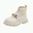 thumbnail image 1 of Ccpelsie Toddler Girls Boots Fashion Casual Winter Warm Outdoor Boots Low Heel for Children(White,11), 1 of 6