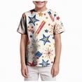 thumbnail image 1 of Ccpelsie Toddler Girls Boys T-Shirt 4th of July USA Flag T-Shirt Kid Patriotic Short Sleeve Independence Day Tee Tops(Blue,4-5 Years), 1 of 5