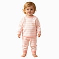 thumbnail image 1 of Ccpelsie Toddler Girls Clothes 2T 3T 4T 5T Fall Winter Outfits Baby Pullover Sweatshirt & Pants Set for Kids Orange,140, 1 of 7