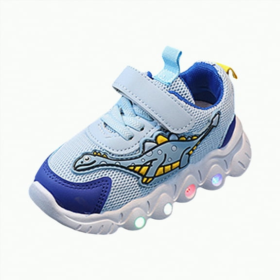 Ccpelsie Toddler Girls Led Shoes Kids Light Up Sneakers for Boys and Girls Casual Shoes(Blue,11.5)
