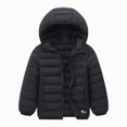 thumbnail image 1 of Ccpelsie Toddler Girls Puffer Jackets Full Zip Warm Winter Coats with Pockets for Big Kid Little Kid(Black,5-6 Years), 1 of 3